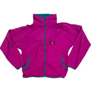 Vintage Sierra Designs Purple Turquoise Zip-Up Wind Breaker Parka Jacket Size L - Picture 1 of 8