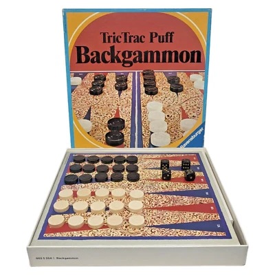 Ravensburger Tric Trac Puff Backgammon mit Anleitung Vintage 1976 - Bild 1 von 4