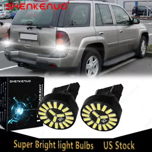 For Chevy Trailblazer 2002-2009 3157 3057 White LED Backup Reverse Lights Bulbs - Picture 1 of 13