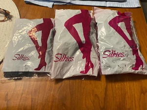 NEW 4 Pkgs Womens (3 Pack each) Silkies Queen Black/Beige Knee Highs BIN $2.00 - Picture 1 of 8
