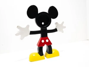 Walt Disney 5.75" Mickey Mouse Rubber Bendy Figure w/ Picture Frame Head Face - Picture 1 of 12