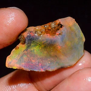 Natürlicher Äthiopischer Opal grobes Exemplar Opal Welo Feuerkristall Opal ca. 18 Kt - Bild 1 von 4