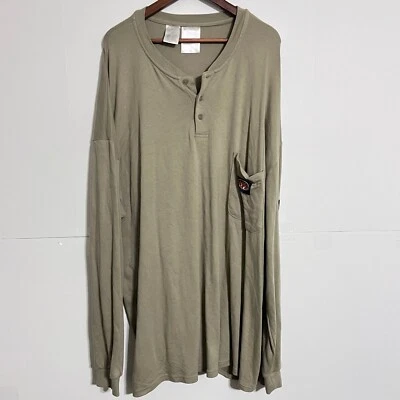 Vintage Rasco Fr Mens Henley Shirt Size 5XL Beige Nrc 2 Long Sleeve - Image 1 of 4