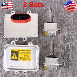 2 Sets Xenon HID Headlight Ballast for Cadillac Escalade 2007-2013 & D1S Bulb Pa - Picture 1 of 11