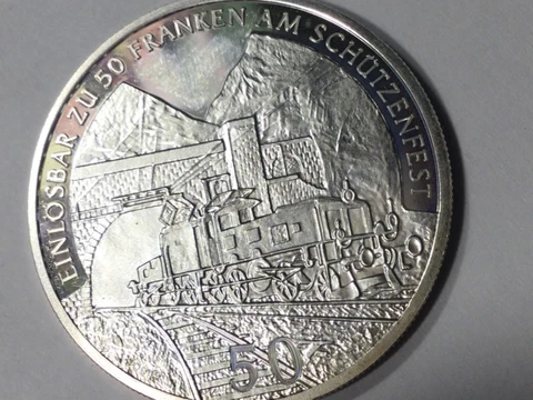 Swiss Uri shooting thaler, very limited edition of 1500 proof only, year 2001 Cover