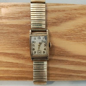 Reloj Pulsera Hamilton Vintage Años 40 Retro Coleccionable Tank Slyle Lleno de Oro 14K - Imagen 1 de 17