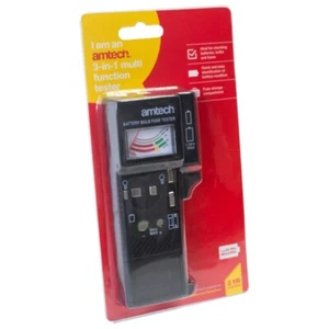 Battery Bulb And Fuse Tester 3 In 1 Suitable House And Car Including Amtech - Picture 1 of 3