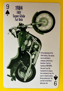 1984 FXEF Super Glide Fat Bob Harley Davidson Motorcycles Bike Playing Game Card