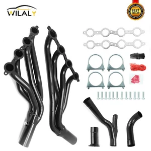 Long Tube Headers For 99-06 Chevy GMC Sierra Silverado 4.8/5.3/6.0 W/ Y Pipe 7 ) - Picture 1 of 10