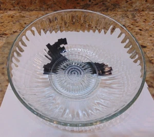 Anchor Hocking Vintage Clear Glass Dessert Bowl Fan Pattern - Picture 1 of 5