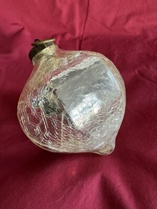 BEAUTIFUL Vintage Kugel Style Lg Heavy Teardrop/Onion Mercury Silver Ornament - Picture 1 of 18