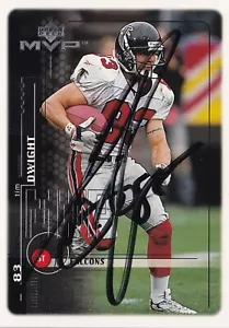 Tim Dwight Signed 1999 Upper Deck MVP Falcons Football Card 12 Super Bowl XXXIII - Picture 1 of 12