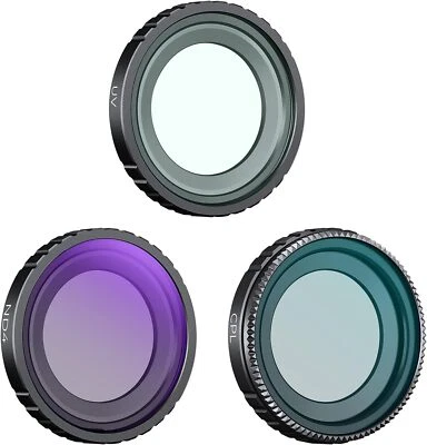K&F Concept Insta360 GO 3S Action Camera Lens Filter UV + CPL + ND4 Filters Kit - Image 1 of 4