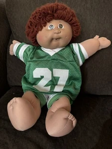 Cabbage Patch Kids Vintage Boy Doll #27 Football Xavier Brown Hair Eyes 1978, 82 - Picture 1 of 7
