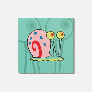 SpongeBob SquarePant Cartoon Gary 4'' X 4'' Square Wooden Coaster - Picture 1 of 3