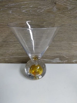 Circleware Gold Bubble Bottom Martini Glass - Image 1 of 4
