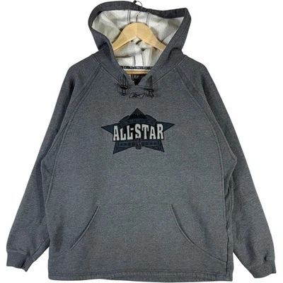 Sudadera con capucha gris grande vintage NBA All-Star Denver Reebok para hombre Foto 1 de 4