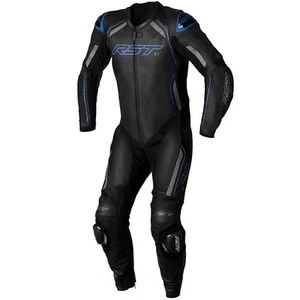 RST S-1 CE One Piece Leather Suit - Black / Neon Blue - 42 - Picture 1 of 3