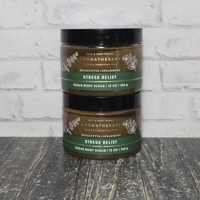 2x Bath & and Body Works Aromatherapy EUCALYPTUS SPEARMINT Sugar Scrub 13 oz/ea - Image 1 of 3