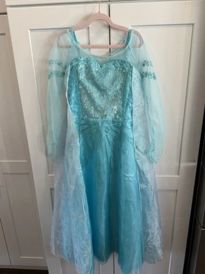 Disney Store Vestido Elsa Disfraz Vestir Niña Talla 9/10 Foto 1 de 4