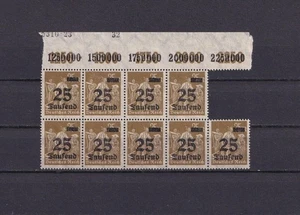 SA25g German Empire 1923 Surcharged numerals, inflation series - block - Picture 1 of 1