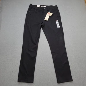 Levi Strauss Damenjeans Größe 14 (32 x 30) Mid-Rise Skinny schwarz neu mit Etikett! - Bild 1 von 24