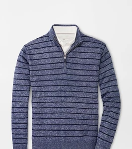 Peter Millar Crown Cool Merino Wool Linen 1/4 Zip Pull Over Sweater Men’s S - Bild 1 von 12