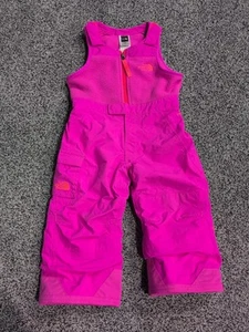 The North Face toddler 2t Snow Bibs Snowpants Pink Ski Sledding DRYVENT - Picture 1 of 13