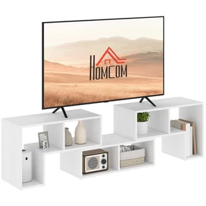 HOMCOM TV Unit for TVs up to 75 Inches, Free Combination TV Stand, White - Picture 1 of 11