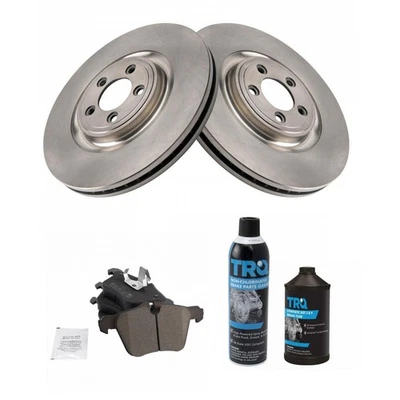 Front Ceramic Disc Brake Pads & Rotor Kit w/ Chemicals for Jaguar F-Type - Image 1 of 4