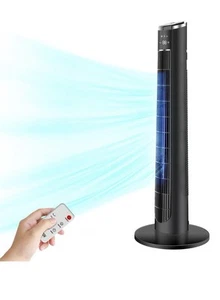 36" Tall Oscillating Tower Fan 12-Hour Timer LED Display Free Standing - Picture 1 of 6