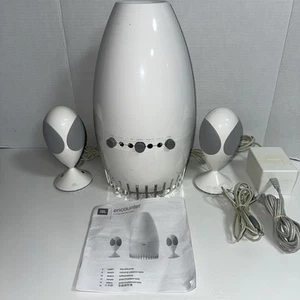 Sistema de Altavoces Multimedia JBL Encounter 2.1 Blanco Grande Huevo Alien Altavoz Raro - Imagen 1 de 9