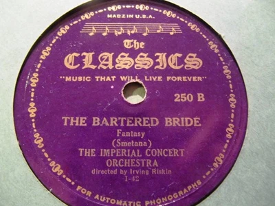 ITZY RISKIN Smetana Bartered Bride Polka Fantasy IMPERIAL Orchestra CLASSICS 250 - Image 1 of 2