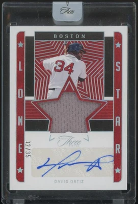 Parche Panini Three and Two Lone Star 2023 automático David Ortiz/35 Boston Red Sox Foto 1 de 2