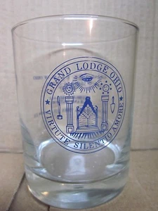 MASONIC Grand Lodge 1988 Virtute Silentio seal glass Mason Freemasonry TOLEDO - Picture 1 of 2