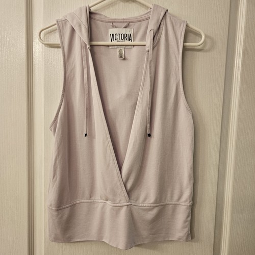 UNDERCOVER Felpa con cappuccio Victoria's secret sport donna XS extra small scollo a V tabk 70% modal