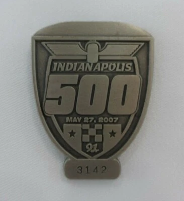 Indianápolis 500 Silver Pit Badge 2007 #3142 Franchitti Andretti Green Racing Foto 1 de 4