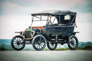 Retro Ford 1913 Model T Napier Auto schwarz hochauflösend Wanddeko Druck Foto Poster - Bild 1 von 1