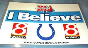 SELTENES INDIANAPOLIS COLTS SUPER BOWL XLI "I BELIEVE" POSTER - NEUWERTIG! - Bild 1 von 1