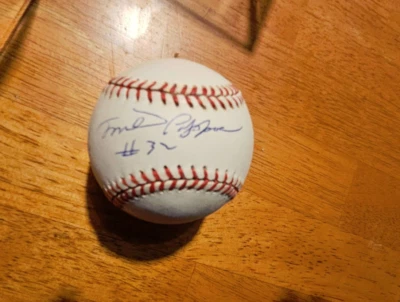 Baltimore Orioles Milt Pappas  autographed American League  baseball wins added - Image 1 of 3