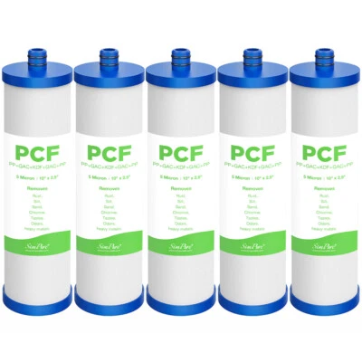 5 Pack 5 Stage Water Filter Replacement For SimPure V7 Water Filtration System - Image 1 of 4