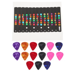 3 Sets Gitarrenaufkleber -Pick -Set Für Gitarrengriffbrett Gitarrenpicks - Afbeelding 1 van 12