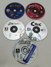 PS1 Playstation 1 Games Lot Of 5 Harry Potter NBA Shootout 2xtream Croc...