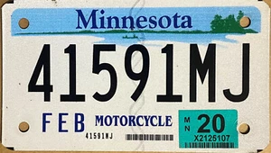 TARGA MOTO Originale Americana MINNESOTA "Stato dei 10.000 Laghi" Harley Indian - Picture 1 of 3