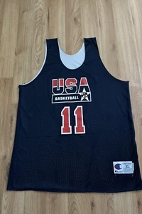 Vintage 1992 Champion Olympic Dream Team USA Practice Jersey Karl Malone XL - Picture 1 of 10