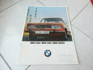 BMW 1800 2000 2000tii 1971 brochure catalogue dépliant prospectus - Picture 1 of 1