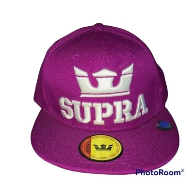 RARISSIMO CAPPELLO SUPRA SNAPBACK VIOLA TG 7 E 1/4 58CM BASEBALL STYLE HYPE GANG - Imagen 1 de 4