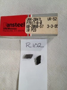 10 NUOVI INSERTI IN CARBURO DI PRIMA TACCA VR/WESSON NR 2047L (LARGHEZZA 0.094). GR VR52. R102 - Foto 1 di 2