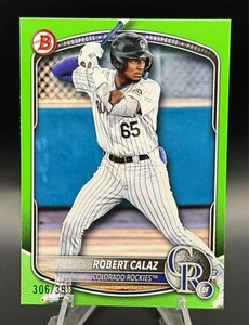 2025 Bowman - Robert Calaz Prospect Neon Green /399 - Colorado Rockies #BP-40 - Picture 1 of 2