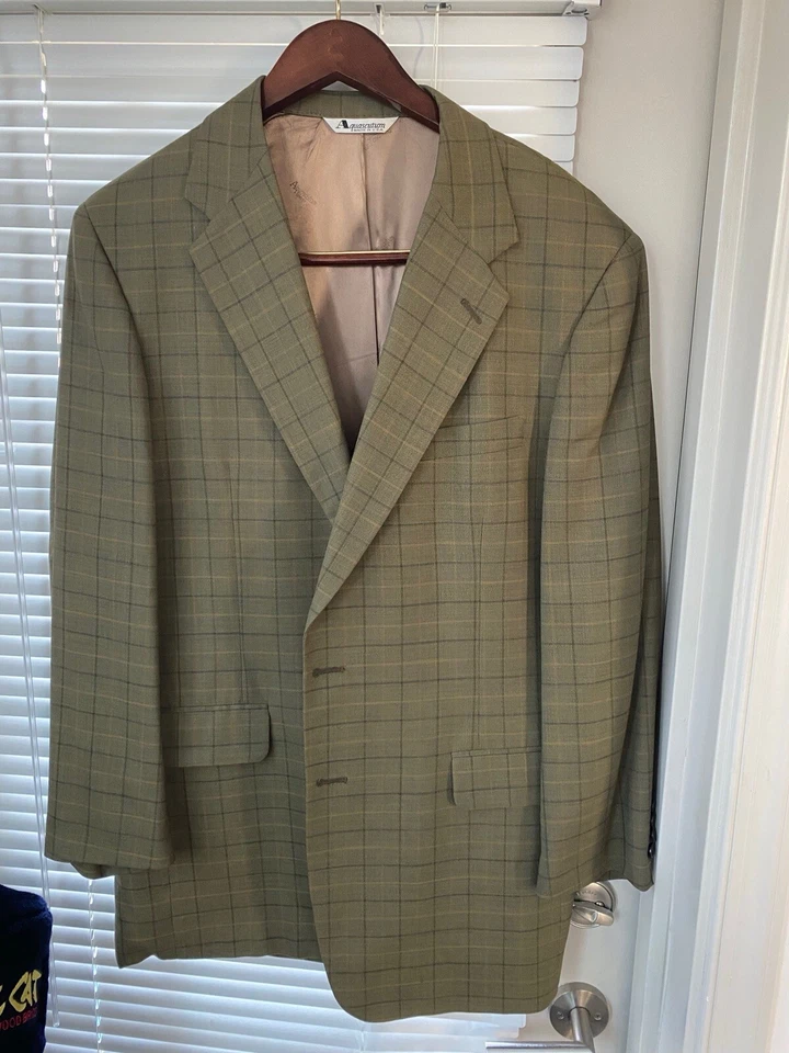 Abrigo deportivo Aquascutum Olive Check 43 regular usado Foto 1 de 4